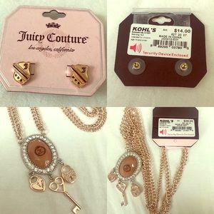 Juicy Couture Necklace and earring set w/tags